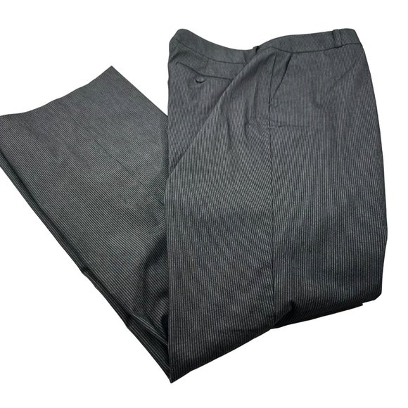 New York And Company Pants - New York And Company Women's Size 12 Tall Dress Pant Gray Pinstripe Preowned